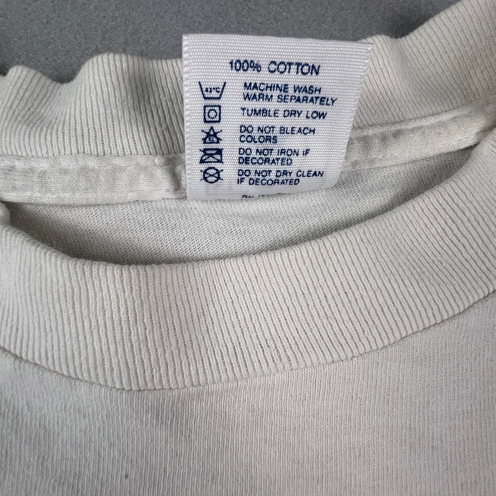 Vintage 1993 T-Shirt Mens XL Kid-mit-ment White Graham Webb USA Made Delta Tee - Picture 6 of 13